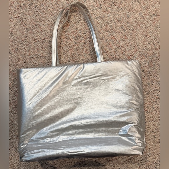 a new day Handbags - a new day Metallic Silver Tote Bag